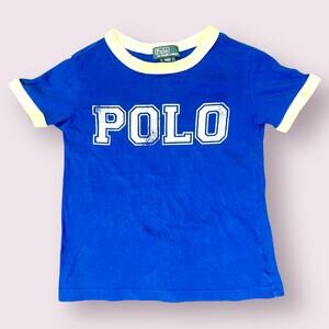 Boy's Polo Ralph Lauren Sports T-Shirt Size 4T Blue White $40 Retail